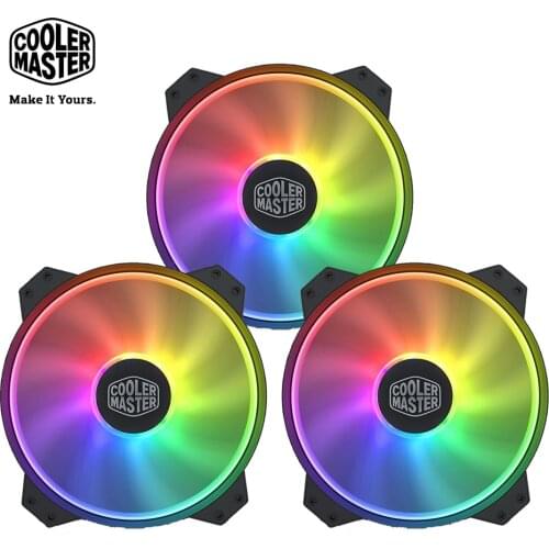 CoolerMaster MF200R 200mm 12V ARGB PC Case Cooling Fan 3Pin Addressable RGB Quiet Computer Chassis Heatsink Radiator Accessories