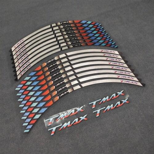 High Quality Wheel Decals 17inch For Yamaha tmax540 TMAX530 Rim Decal MOTO Applique Protector Racing Sticker Universal Case