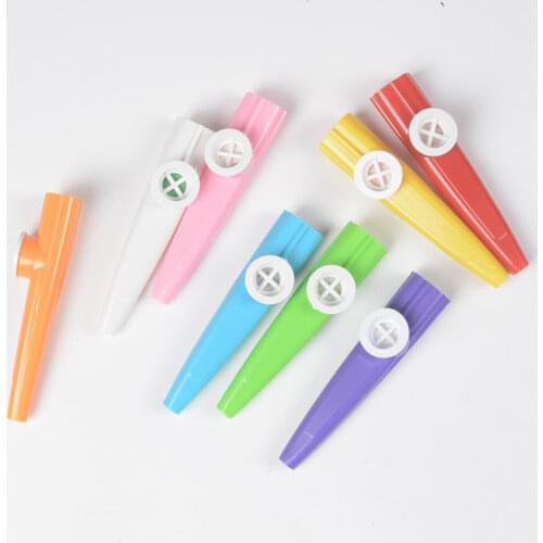 NEW Great Quality 10pcs Plastic Kazoo 8 Mixed Color Wind Instrument Kazoo Instrument Gift Instrument for Kids Music Lovers kazoo
