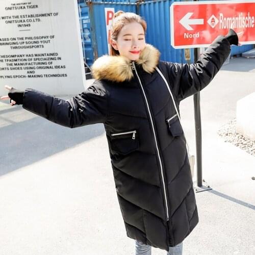 Winter Hair Lead Long Fund Thickening Down Cotton Code New Pattern Suit-dress Self-cultivation Thin Cotton-padded Clothes