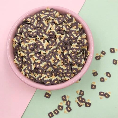100g Fake Sprinkles for Slime Filling Accessories Heart Ice Cream Polymer Clay Slices DIY Fluffy slime Supplies Dessert Mud Toys
