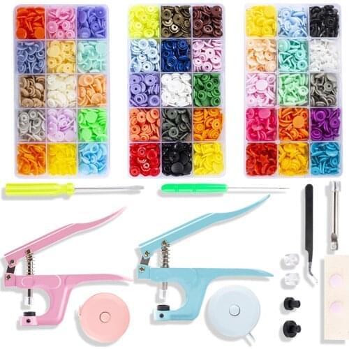 150-900 Sets 36 Color KAM Plastic Snap Buttons with Snaps Pliers Tool Kit & Storage Container T5 Resin Plastic Button DIY Sewing