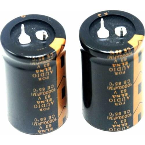 2pcs ELNA 10000uF 63V Hi-Fi Electrolytic Capacitor FOR AMP AUDIO Amplifier Board