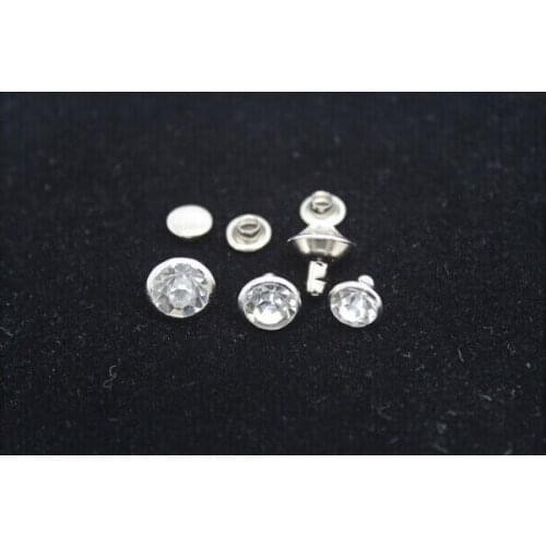 300sets/lot 10mm Fashion A-grade Rhinestone Rivets DIY Clothing Accessory Rivet Retail/Free Shipping