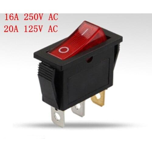 Electric wok electric cooker rocker switch boat shape second gear three feet 13.5*31 ship type switch KCD3-101-3P