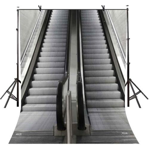 5x7ft Staircase Backdrop Gray electric stairs photography background and Photography Studio Backdrop Props