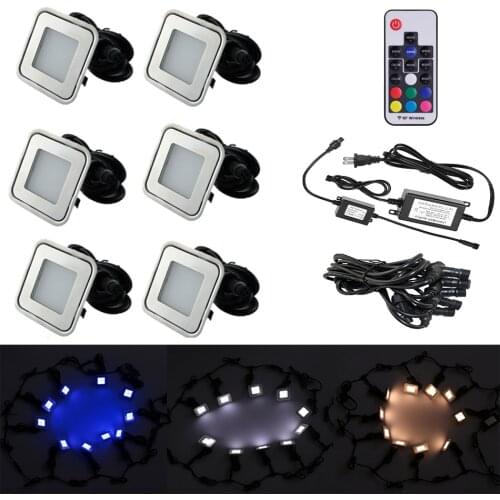 6pcs/Lots Stainless Steel LED Step Lamps 0.6W/0.9W Led Buried Lighting Used for Porch/Footstep/Square/Building DC12V