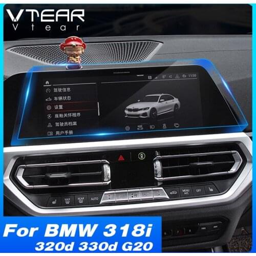 Vtear Car Interior Navigation Tempered Grass Film Decoration GPS Scratch Resistant Accessories Parts For BMW 318i 320d 330d G20
