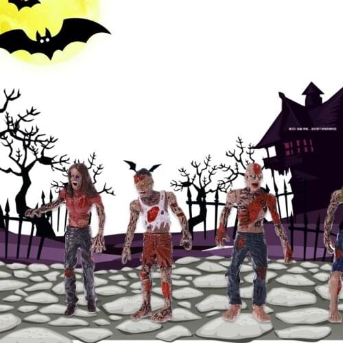 6Pcs Walking Corpses Model Terror Zombies Kids Children Action Figure Toys Dolls decorative ornaments