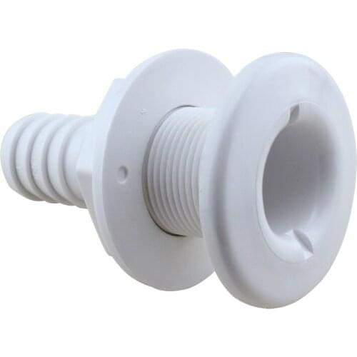 5/8" ABS Plastic Thru-Hull Bilge Fitting For Bilge Pump Drain or Vent Hose Fitting for Boats Marine Yacht Sail RV Camper Truck