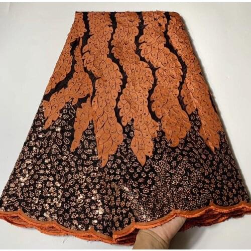 5 yards new rhinestone embroidery cloth computer embroidery African cotton lace fabric swiss voile lace