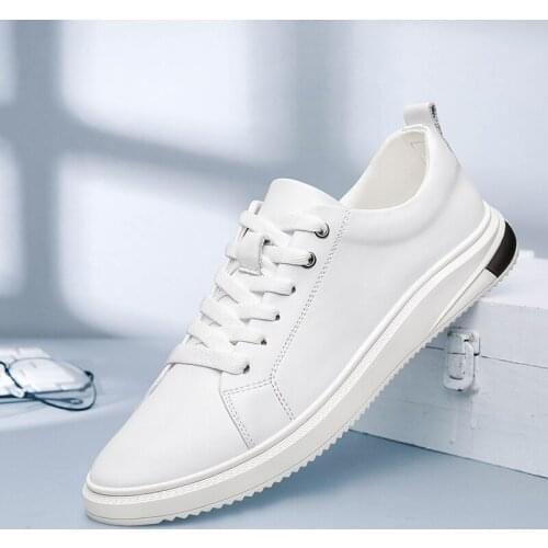 Brand Mens Shoes Classic Fashion Genuine Leather Shoes Men Sneakers White Casual Shoe High Quality Casual Shoes Outdoor Flats