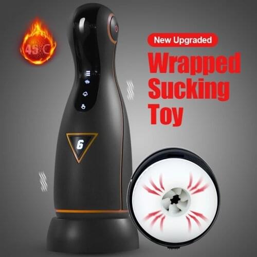 Male masturbation cup adjustable mode masturbation device automatic sucking vibration heating airplane cup adult male sex toys