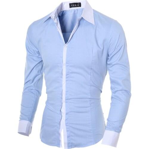 Mens Shirt Casual Fashion Slim Long Sleeve Shirt for Men Shirt Male Spring and Autumn Mens Clothing