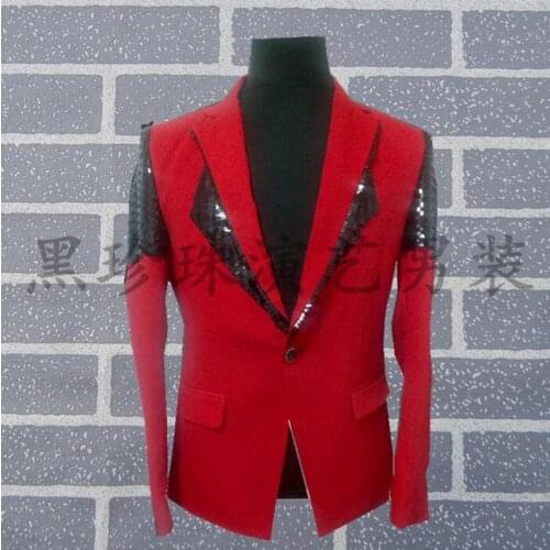 Men Patchwork Suits Designs Masculino Homme Stage Costumes For Singers Men Sequin Blazer Dance Clothes Jacket Star Style Dress