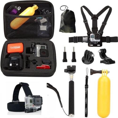Wholesale 10 in 1 Sports camera storage box Buoyancy rod Action camera Accessories Kit for GoPro Hero 6/5/4/3