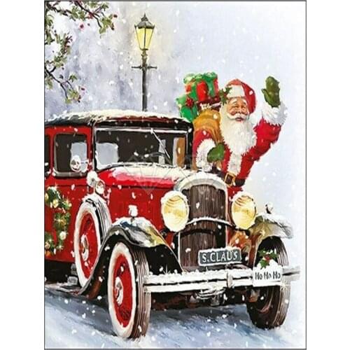 Practical Diamond Painting Kit Christmas Animals Car Full Round Embroidery Cross Stitch Paint Home Decor