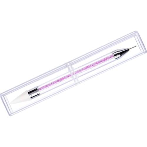 Nail Art Rhinestones Set Shiny Tips DIY Multishape Dotting Pen 3D Flat Back Colorful With Tweezer Craft For Clothes Clear