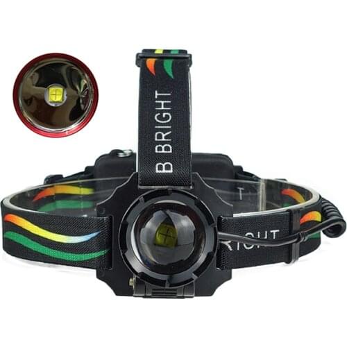 P50 Rechargeable Head Lamp with Two 18650 Batteries 1000 Lumens Zoomable Head Light Outdoor Waterproof Camping Flashlight