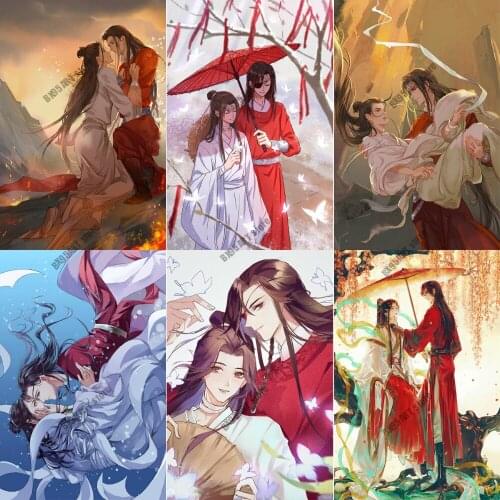 Heaven Officials Blessing Wall Art Canvas Painting Anime Nordic Posters and Prints Home Decoration Pictures Living Room Decor