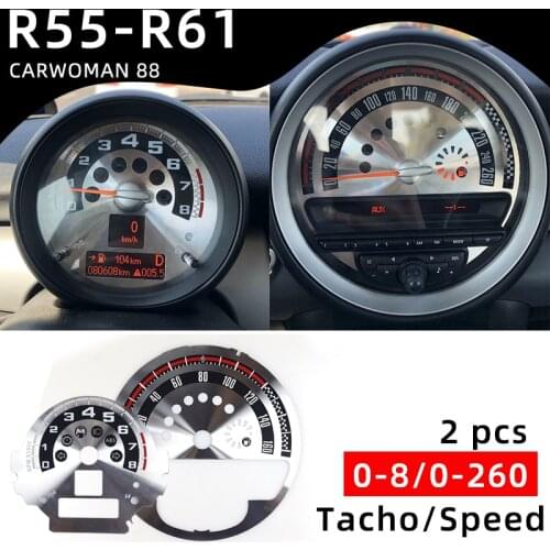 Brand New Carbon Fiber Material Tachometer & Speedmeter Gauge Sticker For Mini Cooper R50 R52 R53 R56 R60 (2 PCS/SET)