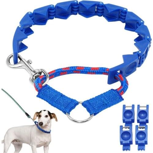 Perfect Dog Command Collar Welded Link Chain Pet Non-slip Pinch Adjustable Large Size Training Accessories Collars For Big Dogs