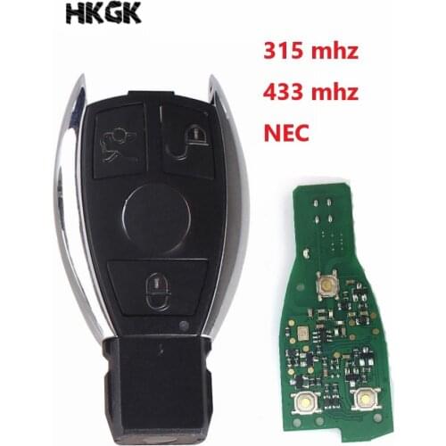 3 Buttons remote key/2 BATTERY for Mercedes Benz 1998-2012