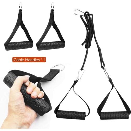 Fitness Exerciser Workout Belt Exercise Handles Grips Heavy-duty Cable Pulley Handles Equipment Strength Hanging Training Strap