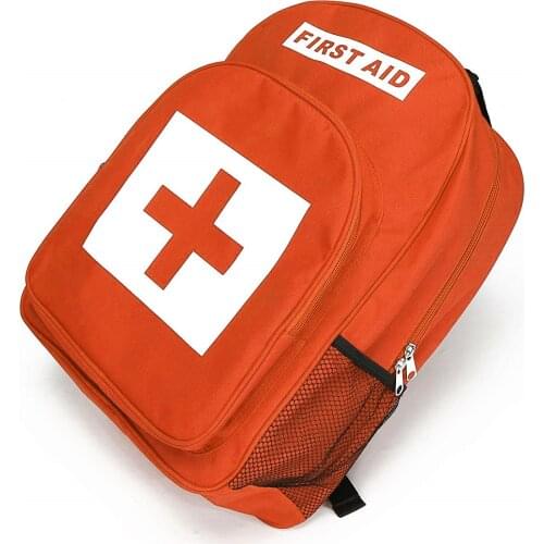 Red Emergency Bag First Aid Backpack Empty Medical First Aid Bag Treatment First Responder Trauma Bag for Preschool Child Care