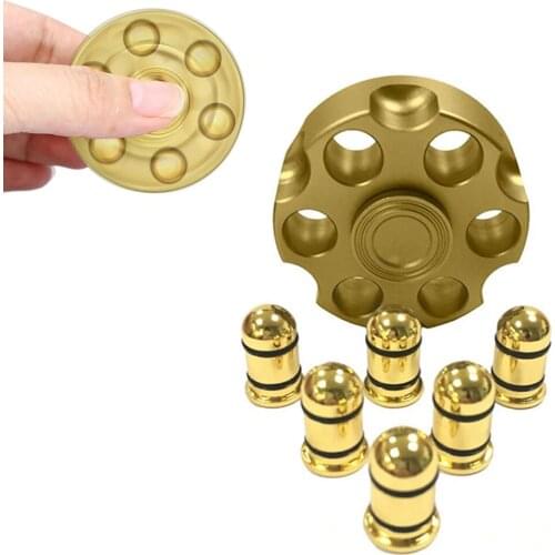Fidget Spinning Revolver Design Relieve Stress Toy Detachable Bullet EDC Rotating Adult Decomression Toy Children Gifts #20