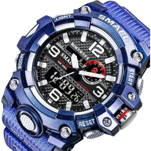 Sport Watch Men Waterproof LED Digital Watches Stopwatch Big Dial Clock For Male 8035 relogio masculino SMAEL Men Watches Quartz