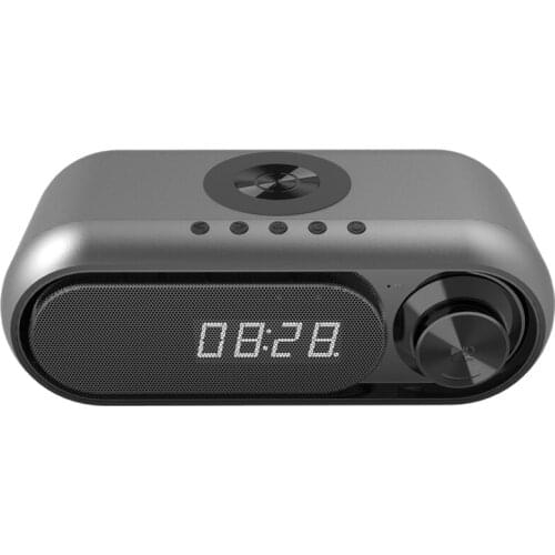 Top Deals Bedside Radio with Alarm Clock Wireless Charging LED Clock Alarm Clock Audio Wireless Charging Bluetooth Speaker