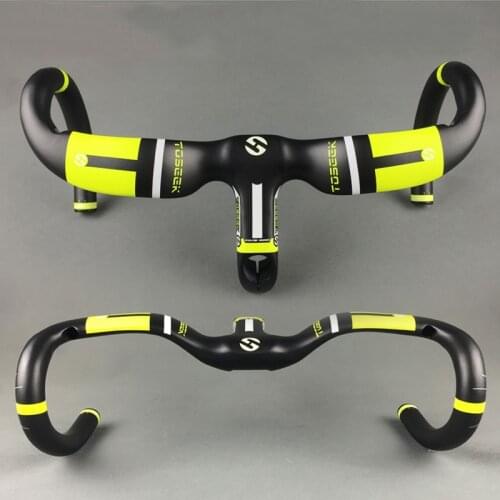 UD matte TOSEEK full carbon fiber road bike integrated handlebar bent handlebar 400/420440x 90/100/110/120mm bike parts