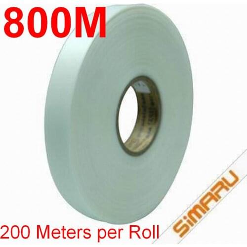800 Meters 200M 4 Rolls 20mm * 0.08mm PU Heat Seam Sealing Waterproof Tape Hot Melting Thermal Bonding Outdoor Tent or Clothing