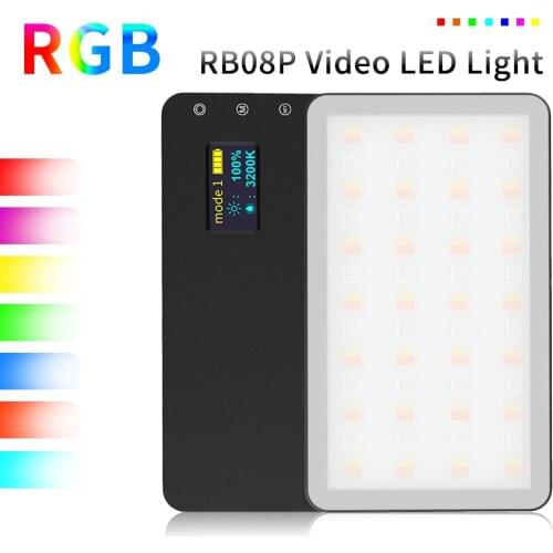 Weeylife RB08/RB08P Ultra Thin Dimmable LED Video Light LED Display with Battery On Camera DSLR Photography Lighting Fill Light