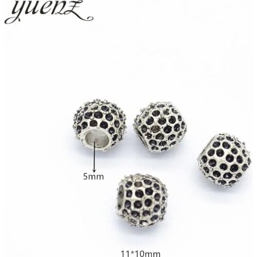YuenZ 5pcs Antique Silver Color big hole Beads Fit European Charm Jewelry Accessories DIY Findings R126
