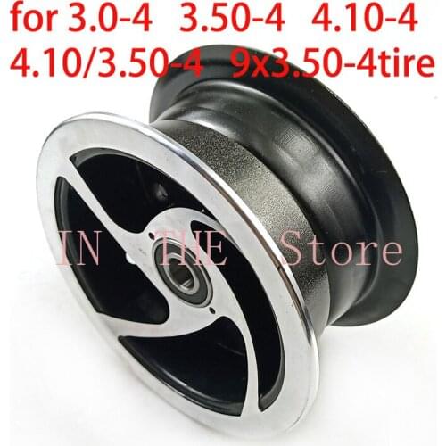 3.00-4 3.50-4 4.10-4 4.10/3.50-4 9x3.50-4'' wheel rim 4 inch alloy 6202 bearing hub fit MiNi Moto,ATV&Go Kart
