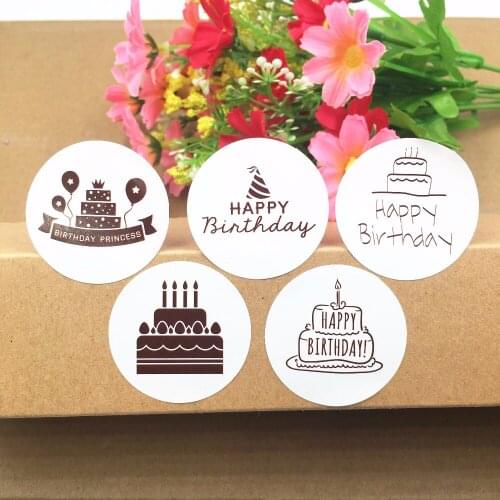 3.5cm White Paper Wedding Party Stickers DIY Gift Label Sticker Packing Labels Gift Box/Bags Sealing Gift Stickers