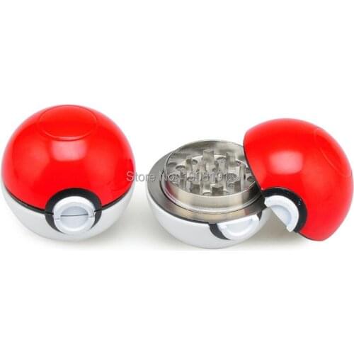 Wholesale Pokeball Grinders 3pc Metal Grinder Poke Ball Grinder Zinc Alloy Tobacco Grinders 3 Parts