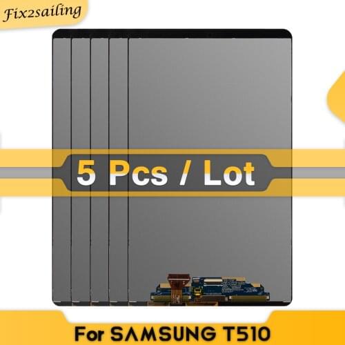 5 PCS Pieces LCD For Samsung Galaxy Tab A 10.1 2019 T510 T515 T517 SM-T510 LCD Display Touch Screen 100%Tested Digitizer Assembl