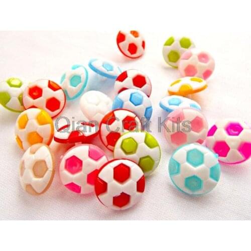 600pcs Soccer Shank Buttons, Football Fasteners, Mixed Color Fun Kids Buttons, 15mm , Knitting Supplies kawaii children Buttons