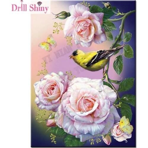 DIY Needlework Diamond Embroidery pattern Diamond Painting Cross Stitch flowers bird Rhinestones paste mosaic picture peony icon