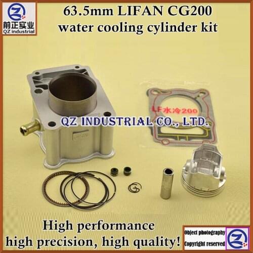 Free shipping high performance high precision high quality for LIFAN motorcycle 63.5mm CG200 water cooling cylinder kit