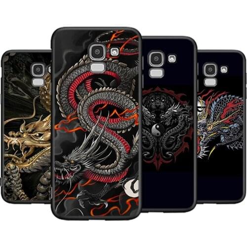 Japanese Style Dragon Cover For Samsung Galaxy J8 J7 Duo J6 J5 Prime J4 Plus J3 J2 Core 2018 2017 2016 Phone Case