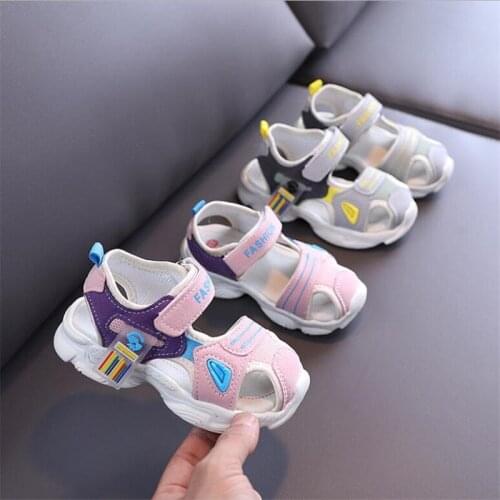 Childrens sandals summer new lightweight solid bottom casual sandals soft bottom non slip boys' and girls' beach sanda