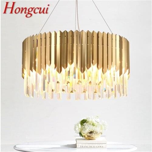 Hongcui Pendant Light Postmodern Luxury Gold LED Lamp Fixture Decorative For Home Dining Living Room