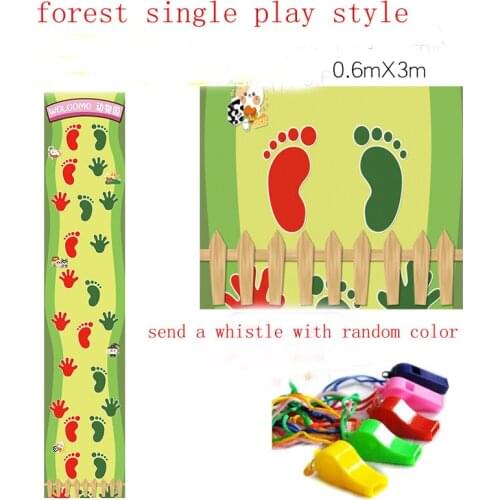 Hopscotch Play Mat Toy Carpet Baby Sport Jumping Rug Lattice Kindergarten Team Game Pad Playroom Children Indoor Outdoor Toy