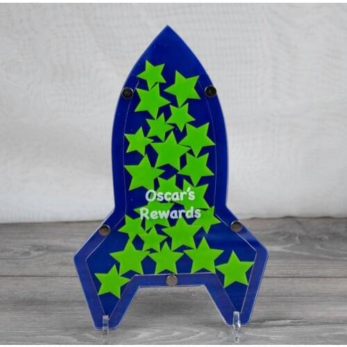Personalised Childs Rocket Reward Drop Box, Childrens Drop Box, Reward For Children, Kids Reward Jar, Kids Reward Drop Box