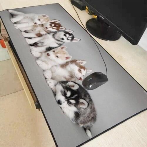 XGZ Cute Dog Mouse Pad Gaming Mouse Pad Large RGB Computer Mause Pad Gamer Keyboard Mause Carpet Desk Mat PC Game Mouse Pad