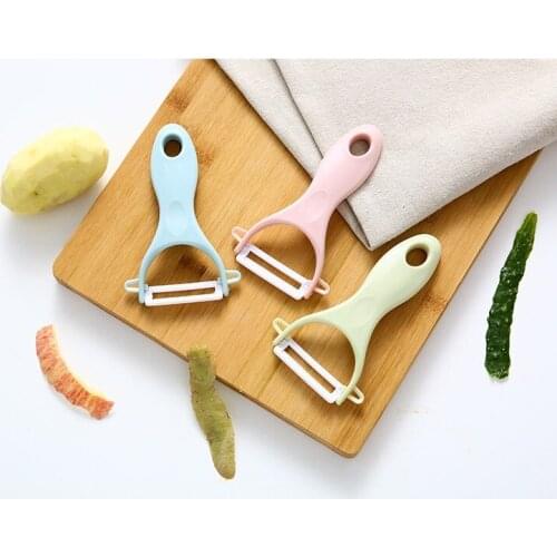 Creative Stainless Steel Ceramics Fruit Peeler Parer Cutter Kitchen Tool Cartoons Kitchen Accessories Tackle Oil Painting